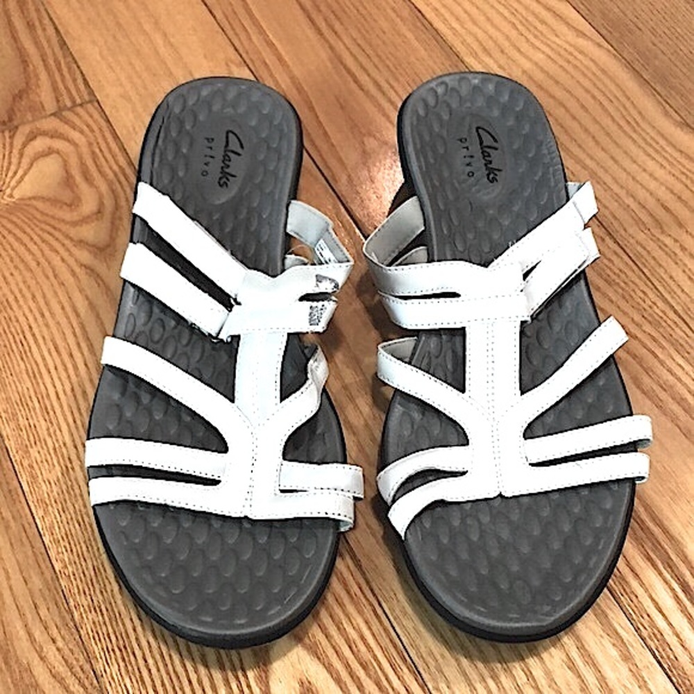 Clark’s White Sandals